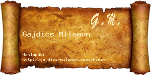 Gajdics Milemon névjegykártya